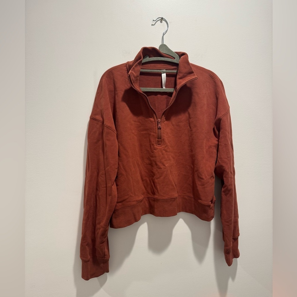 Fabletics Half Zip Rust/Terracota